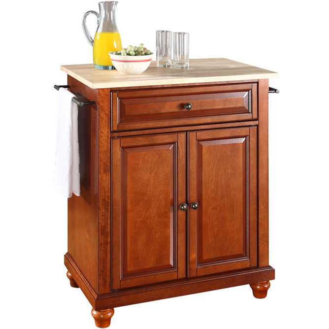 Three Posts™ Hedon Solid Wood Kitchen Cart & Reviews Wayfair